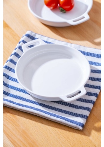 Porselen Kulplu Kare Sığ Kase-14,5 cm