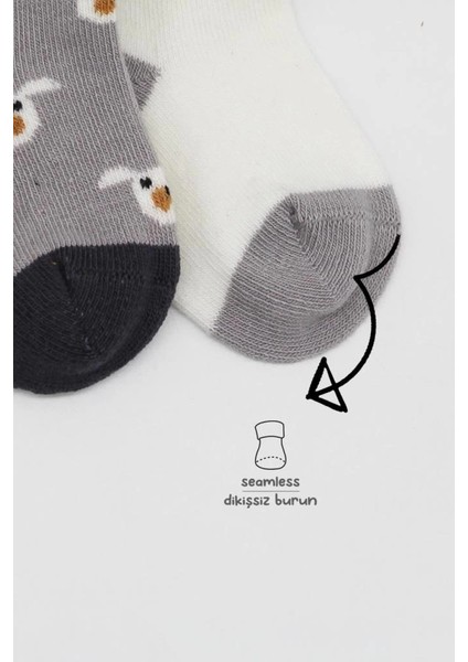 Bfs Bistyle Love Dog Penye Soket Çorap 2'li BS10118 Gri modelleri