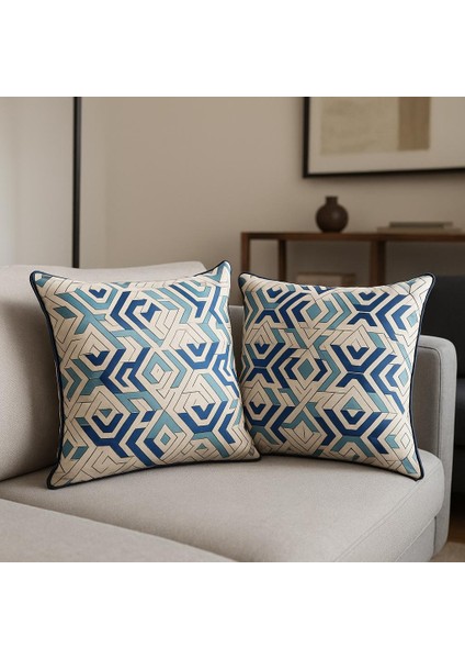 Biye Detaylı Desenli Kırlent Kılıfı fiyatları