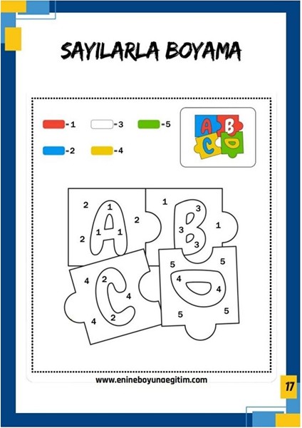 Çocuklar Için Sayılarla Boyama Seti (12 Kalem Hediyeli) fırsatları