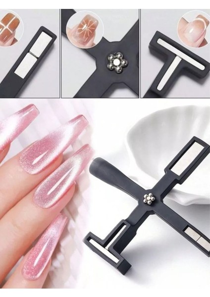 5 Etkili Cat Eye Oje Mıknatısı Seti - Profesyonel Kedi Gözü Manyetik Jel Oje Tasarım Aracı 722289