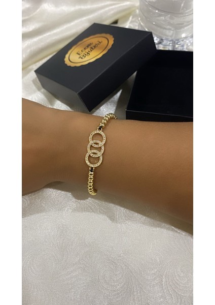 Çelik Zirkon Taş Bileklik