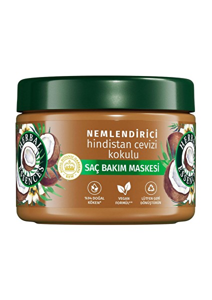 4 Adet Herbal Essences Saç Maskesi Core Coconut 300 ml
