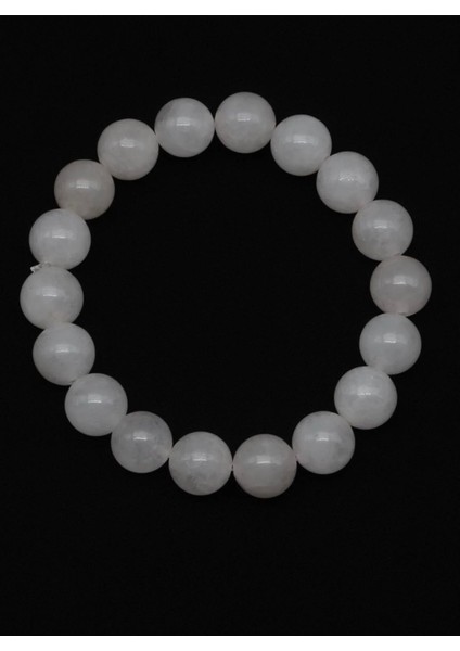 Pembe Kuvars Doğal Taş Bileklik 10 mm Yuvarlak Kesim