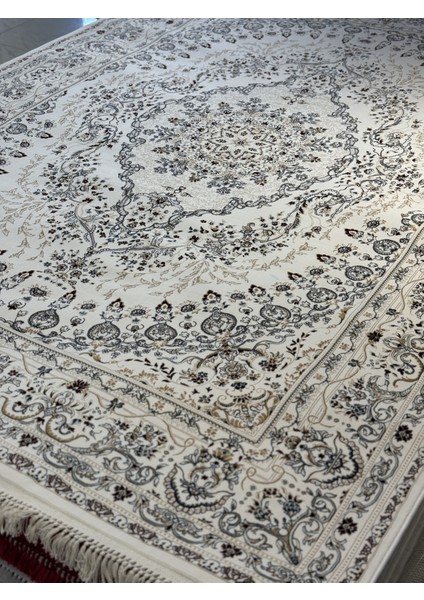 Historia 12359B Milyon Point Üst Kalite Krem Göbekli Klasik Iran Halısı Avangard Salon Halısı Modern fırsatları