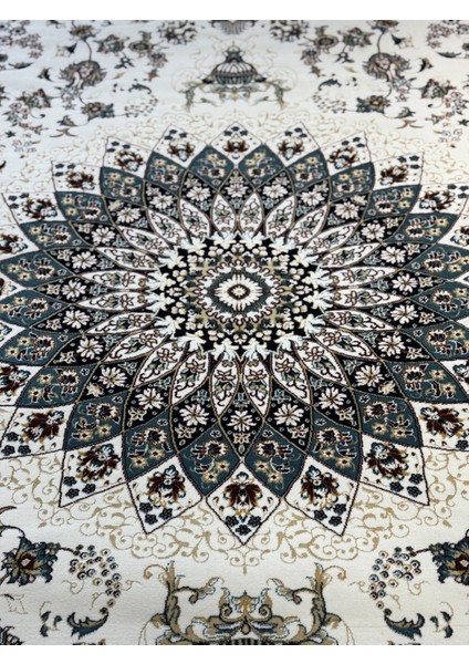 Historia 12359B Milyon Point Üst Kalite Krem Göbekli Klasik Iran Halısı Avangard Salon Halısı Modern