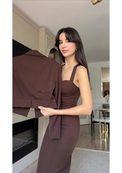 Kadın Askılı Elbise ve Ceket Takım | Alt-Üst Takım fırsatları