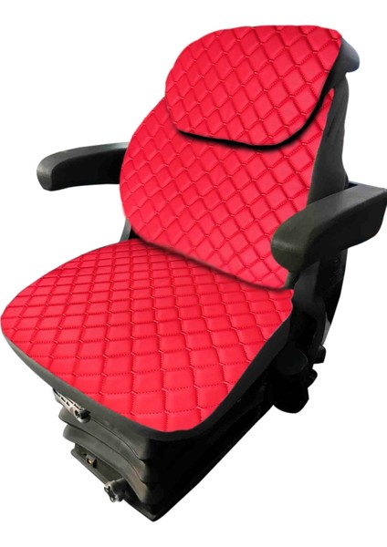 Yeni Tip - John Deere Kabinli Traktör Koltuk Kılıfı-3 Parça- Yeşil Deri- BK3-109-YENI modelleri