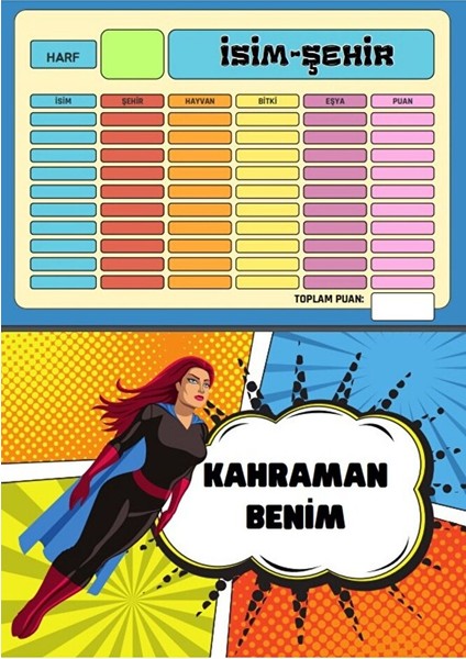 Isim-Şehir Oyunu Yaz-Sil (Pvc Kaplı) fiyatları