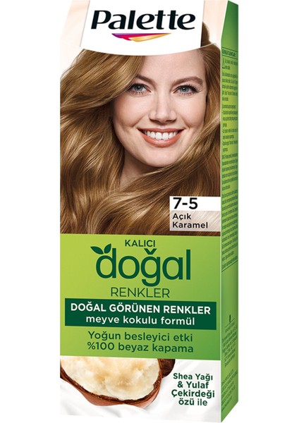 Kalıcı Doğal Renkler 7-5 Açık Karamel 3 Adet