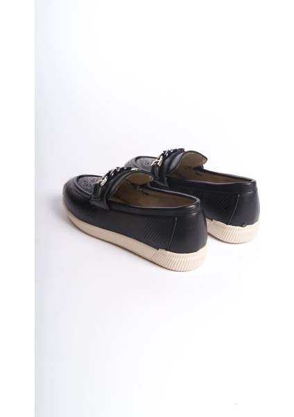 Lızy Bağcıksız Ortopedik Rahat Taban Çiçek Desenli Kadın Babet Ayakkabı Ckt - Siyah fırsatları