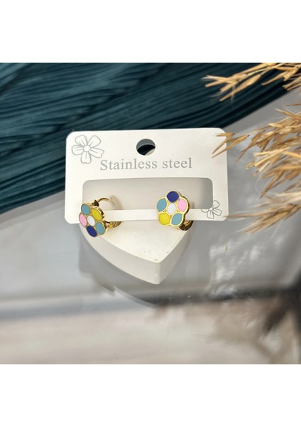 Renkli Papataya Çelik Çocuk Küpesi fiyatları