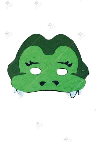 Timsah Maske Kaliteli Keçe Hayvan Figürlü Maske