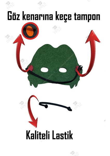 Timsah Maske Kaliteli Keçe Hayvan Figürlü Maske modelleri