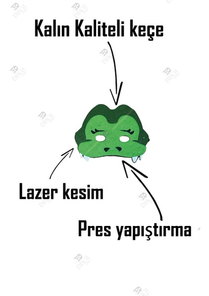 Timsah Maske Kaliteli Keçe Hayvan Figürlü Maske fırsatları