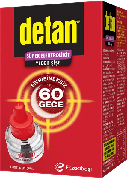 2 Adet Detan Elektrolikit Sinekkovar Yedek 60 Gece fiyatları