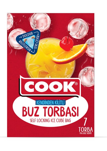 3 Adet Cook Buz Torbası Kendinden Kilitli fiyatları