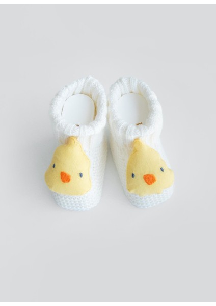 Organik Triko Figürlü Patik Ekru Civciv fiyatları