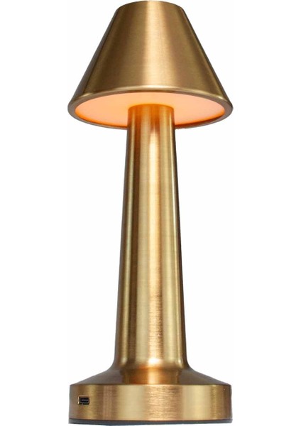 Şarjlı Dokunmatik Metal Masa Lambası | Mantar & Şemsiye Tasarım | Üç Kademe Işık Ayarı, Taşınabilir, USB ile Şarj Edilebilir Dekoratif Gece Lamba