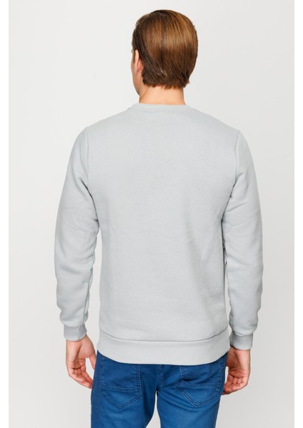 Erkek A.gri Bisiklet Yaka Sweatshirt fiyatları