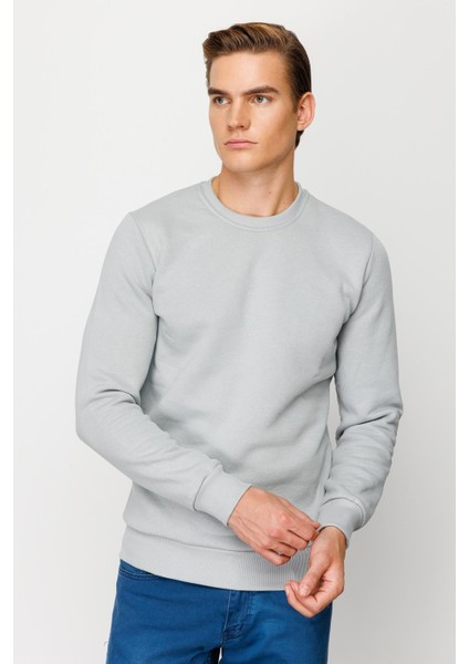 Erkek A.gri Bisiklet Yaka Sweatshirt fırsatları