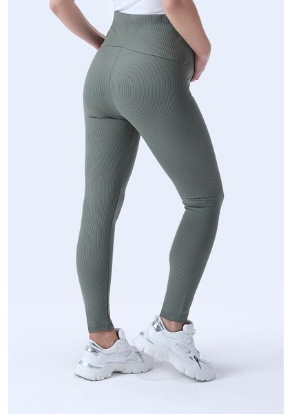 Imaj 371 Yeşil Renk Toparlayıcı ve Extra Esnek Etkili Yüksek Bel Hamile Tayt modelleri