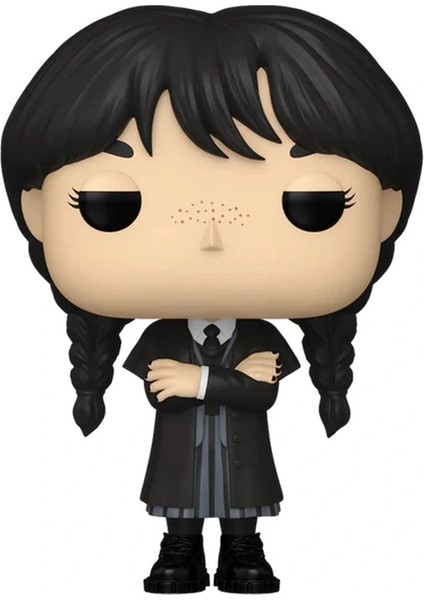 Buğz Funko Pop Tv: The Addams Family Wednesday Addams (Black Coat)