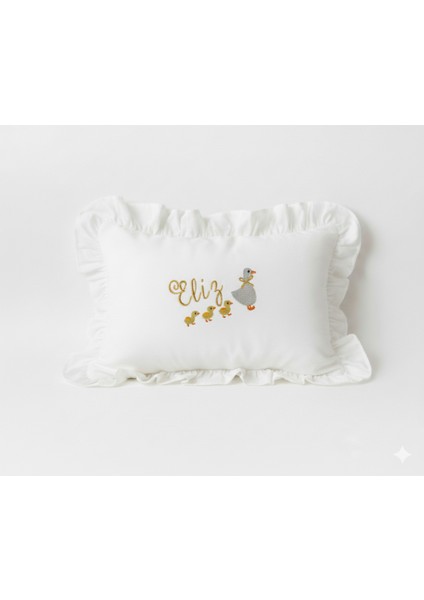 Civciv Nakış Isme Özel 6'lı Yenidoğan Set %100 Pamuk Tulum Battaniye Yastık Şapka Puset Örtü Eldivn