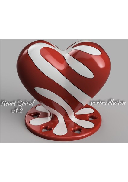 Valentine Kalp Spiral Vorteks Illüzyonu - Yeni V1.2 (Sadece Plastik Aparattır!!!) 3D modelleri