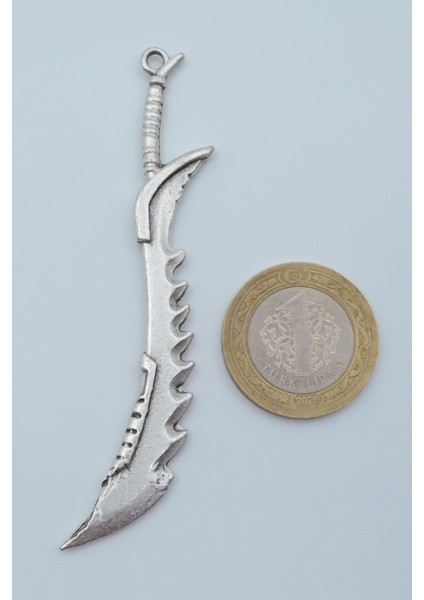 Kılıç Gümüş Kaplama Örme Zincir Kolye fırsatları