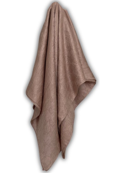 P Desenli Jakar Şal – Gül Kurusu, Mat Tok Duruş, Kaymaz Yüzey, Dört Mevsim Tesettür Şal indirimleri