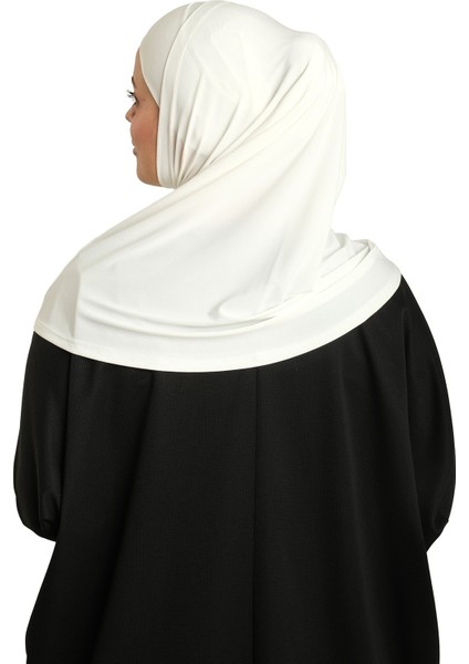 Krem Pratik Hazır Geçmeli Boru Boneli Ikili Tesettür Eşarp Sandy Düz 2501_40 fırsatları