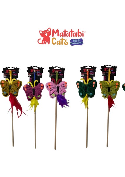 Olta Kelebek (Hışırtılı,çıngıraklı ,matatabi Li,muhteşem Kumaşlı Kedi Oltası fırsatları