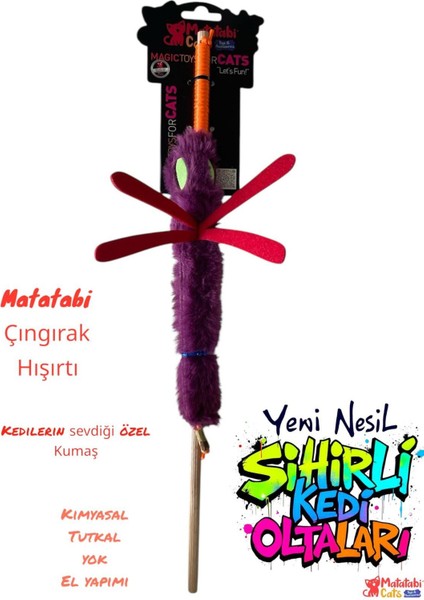 Olta Sinek (Hışırtılı,çıngıraklı ,matatabi Li,muhteşem Kumaşlı Kedi Oltası)