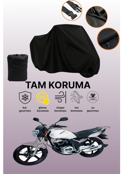 Siyah Bisan Atlas 125 Uyumlu Motor Branda, Koruyucu Örtü, Motosiklet Brandası