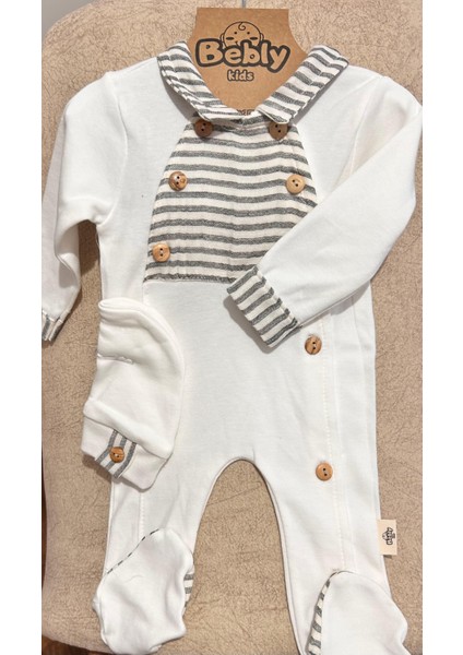 Çizgili Ahşap Düğmeli Tulum fiyatları