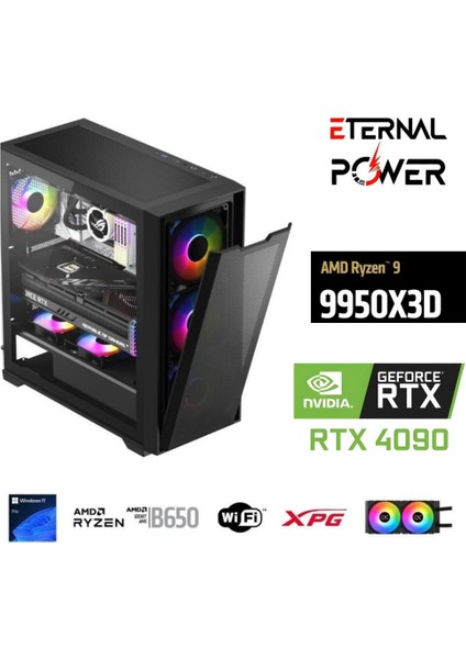 Ryzen 9 9950X3D 32GB Ddr5 1tb M.2 Rtx 4090 B650 Wıfı 850W 240M
