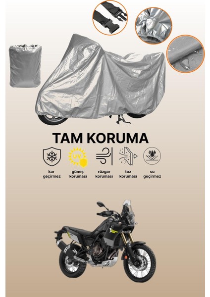 Gri Yamaha Tenere 700 Uyumlu Motosiklet Brandası, Koruyucu Örtü, Motor Branda