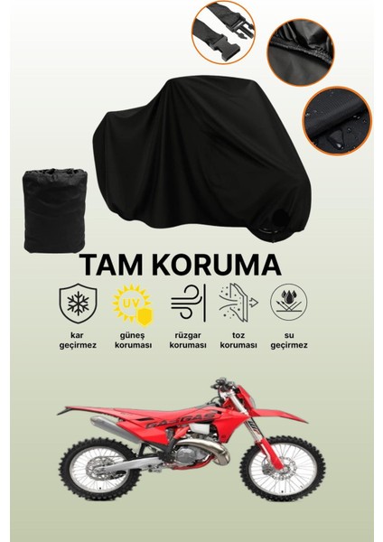 Siyah Gas Gas Ec 300 Uyumlu Motor Branda, Koruyucu Örtü, Motosiklet Brandası