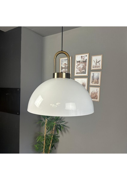 Linate Beyaz Eskitme Kilit Kafa Başlık Avize Tekli Sarkıt Salon Kuaför Dekoratif Aydınlatma modelleri