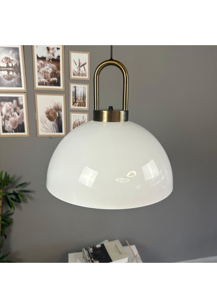 Linate Beyaz Eskitme Kilit Kafa Başlık Avize Tekli Sarkıt Salon Kuaför Dekoratif Aydınlatma fırsatları