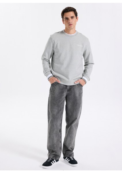 Bisiklet Yaka Gri Erkek Sweatshırt LVGMF5W312P7A Sweat Top Pullover fiyatları