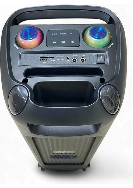 SP-414 Şarjlı Telsiz Mikrofonlu Bluetooth Tekerlekli Taşınabilir Işıklı Hoparlör fiyatları