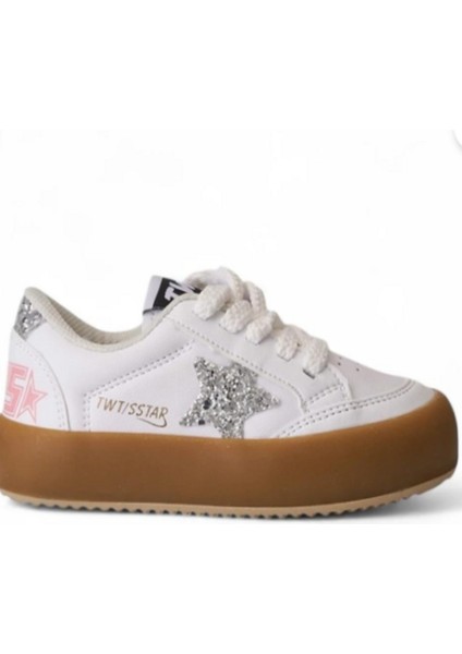 Bağcık Görünümlü Cırtlı Sneakers Ayakkabı