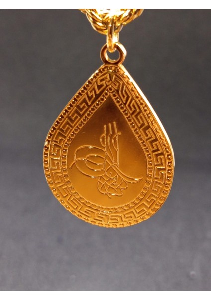 Kalın Burgu Zincirli Tuğralı Kolye fiyatları