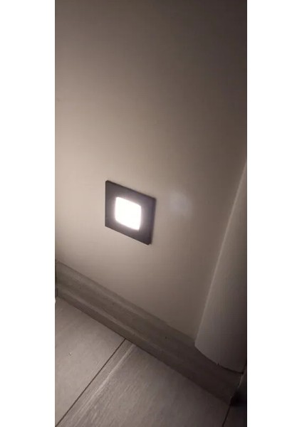 Sensörsüz Kare Merdiven Spot Koridor Aydınlatma Siyah Plastik Kasa fiyatları