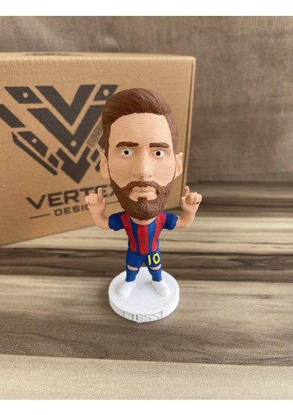 Leo Messi 3D Futbolcu Taraftar Biblo Figür 15CM Erkek Hediyelik Oyuncak Barça Forma