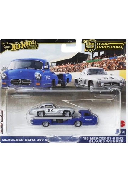 Hot Wheels Team Transport Mercedes Benz 300 Sl 55 Blaues Wund HRV48 fiyatları