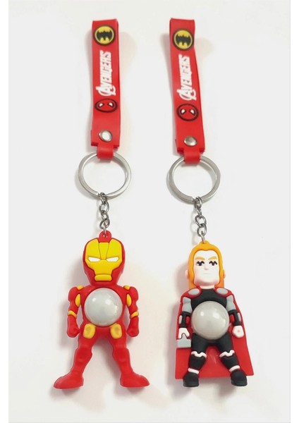 Süper Kahraman Işıklı Silikon Anahtarlık modelleri