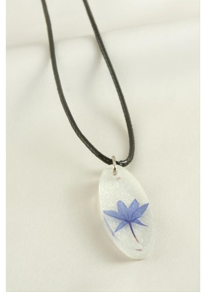 Peygamber Çiçeği Elips Epoksi Kolye